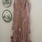 Dress the Population Audrey Floral Plunging V-Neck Sleeveless A-Line Midi Dress Photo 4