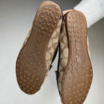 Coach Signature Monogram Canvas Patent Leather Trim Loafer Flats Women's Shoes 9 Photo 5