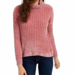 Hippie Rose  Juniors' Size M Pink Cozy Blush Chenille Turtleneck Sweater NWT Photo 0
