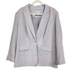 Jessica London Womens Sz 16 Gray One Button Blazer Career Business Office Photo 0