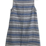 BeachLunchLounge Beach‎ Lunch Lounge Blue White Striped Sleeveless Linen Blend Dress XS Photo 0