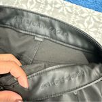 American Eagle NWOT  Stretch Super High Rise Flare Vegan Leather Black 4843 Sz 8‎ Photo 3