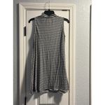 POL  Women's Striped Sleeveless Tunic Dress Size Medium Black White Mock Neck Photo 5