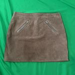 BLANK NYC Brown Tan Mini Pencil 100% Leather Suede Feel Skirt size 28 Photo 1