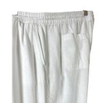 Old Navy  White Linen Blend Ankle Pants Drawstring Waist Women’s Size Large Photo 4