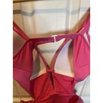Bar III Women's Draped Monokini Swimsuit Size Small Pink Push-Up Cups Adjustable Photo 4
