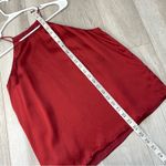 Banana Republic Tank silk high neck womens Red medium satin minimalist cocktail Photo 6