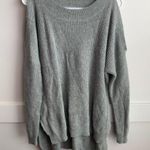 BP . Gray Knit Cold Shoulder Crew Neck Sweater Photo 1