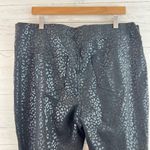 Terra & Sky Coated Leopard Print Pull On Skinny Pants Size 1X Photo 3