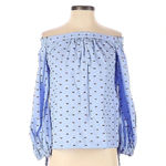 BCBGMAXAZRIA  | Daniela Off The Shoulder Blouse Back Slit Cotton Size Small S Photo 2
