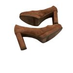 Naturalizer Womens  Berlin Tan Faux Suede Slip On Block Heel Pumps Size 11 M Photo 5