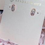 Kendra Scott Grayson White Crystal Rose Gold Stud Earrings with dust bag Photo 0