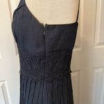 Ann Taylor VTG  NWOT Slip Dress SZ 6 Silk Dark Blue Romantic Lace Feminine Ruffle Photo 8