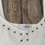 Carmen Marc Valvo Carmen Star-Embellished Women's tank  Top large sweater lightweight knit Photo 1