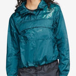 Nike  Hooded Windbreaker‎ in Turquoise Size Small Utility Jacket Photo 0