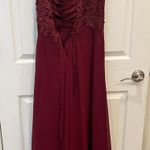 Maroon Prom Dress Red Size 4 Photo 3