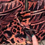 Vintage Velour Coat Bomber Jacket Velvet Wild Animal Print 10 L Large M Medium Brown Photo 8