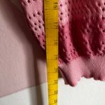 Pink Crochet Striped Top, Boho Y2K Festival Knit Fairycore Indie Vacation Small‎ Photo 3