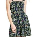 Agua Bendita  Floral Tile Print Flutter Sleeve Mini Dress Photo 0