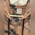 PINK - Victoria's Secret VS Pink Oslo Burst Tie Dye Cotton Slub Cropped Zip Up Hoodie Size XS Photo 7