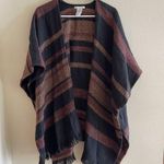 American Eagle Striped Poncho Photo 0
