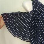 Calvin Klein Calvin Klein Women's Belted Polka Dot Peasant Dress Blue Size 2 Photo 2