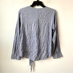 Elan  Tie‎ Front Top Dusty Blue S Photo 3
