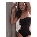 l*space L* Black Free Love‎ Prima Donna Fringe Bandeau Monokini Swimsuit Photo 3