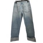 Mango Cuffed Turned-Up Straight Jeans Hanne Light Blue Denim NWT Size 4 Photo 4