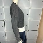 Habits Black Acid Wash Cropped Sweatshirt Size Small Black Photo 5