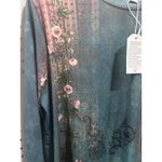 Exclusive Long Sleeve T Shirt Teal Floral Print Size XL Green Photo 1