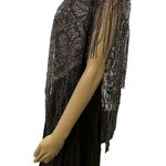 Set Late Edition Vintage Sleeveless Fit Flare Sparkle Dress and Shawl Womens 8 Black Photo 6