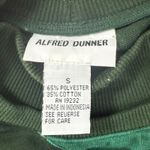 Alfred Dunner VTG‎  Green Velvet Argyle Paisley Embroidered Sweatshirt Women's S Photo 2