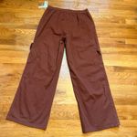 BP  Women’s 31 Brown Cotton Blend Wide Leg Cargo Pants Trousers New Photo 6