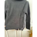 Philosophy  Jacket Size XS Black Draped Open Front Faux Fur Collar Knit Chic Photo 6