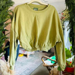 Daily Drills  green cropped bubble sweatshirt xs/s Photo 0