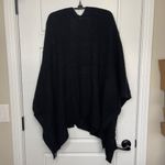 David & Young  Open Front Knit Cardigan Poncho Cape Women's One Size Black‎ Knit Photo 2