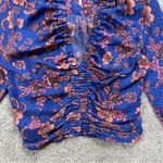 Free People Women’s I Got You Floral Long Sleeve Top Boho Festival Royal Combo S Photo 8
