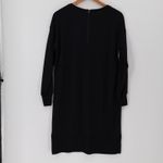 Ellen Tracy Black Knit Shift Dress Womens Minimalist Casual Sweatshirt Size M Photo 7