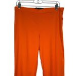Versace  Cady Bright Orange Pants IT/EU 42 Viscose Satin Bootcut Shiny US 6 Med M Photo 2