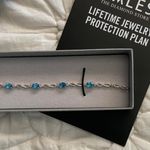 Zales  Oval Swiss Blue Topaz Infinity Link Bracelet Sterling Silver 925 Photo 3