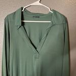 Liquido Athleisure Tunic Dress Size M | Olive Green Long Sleeve Polo Mini Size M Photo 1