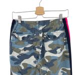 MOTHER No Zip Misfit Pants Army Blue‎ Camo Print Pink Stripe Size 26 Blue Photo 7