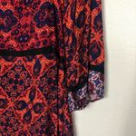 MINKPINK  Red Multicolor Sun Dancer Cold Shoulder Long Sleeve Mini Dress XS Photo 11