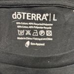 Women's doTERRA Black Graphic Low Crewneck Pullover Shirt Size Large EUC #4822 Photo 2