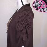 AB Studio NWT  cheetah print layered top with attached cardigan Photo 3