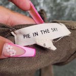 Pie in The Sky Green Faux Suede Overall Dress Photo 5