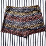 Free People  Linen Blend Tribal Aztec Print Shorts Size 6 Photo 3