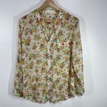 Moon Collection KUT from the Kloth Chiffon Floral Blouse Long Sleeve Button Front Top Medium‎ Photo 1