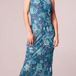 Band of Gypsies Band of the Free NWT Audette Teal Floral Halter Midi Dress M Photo 0